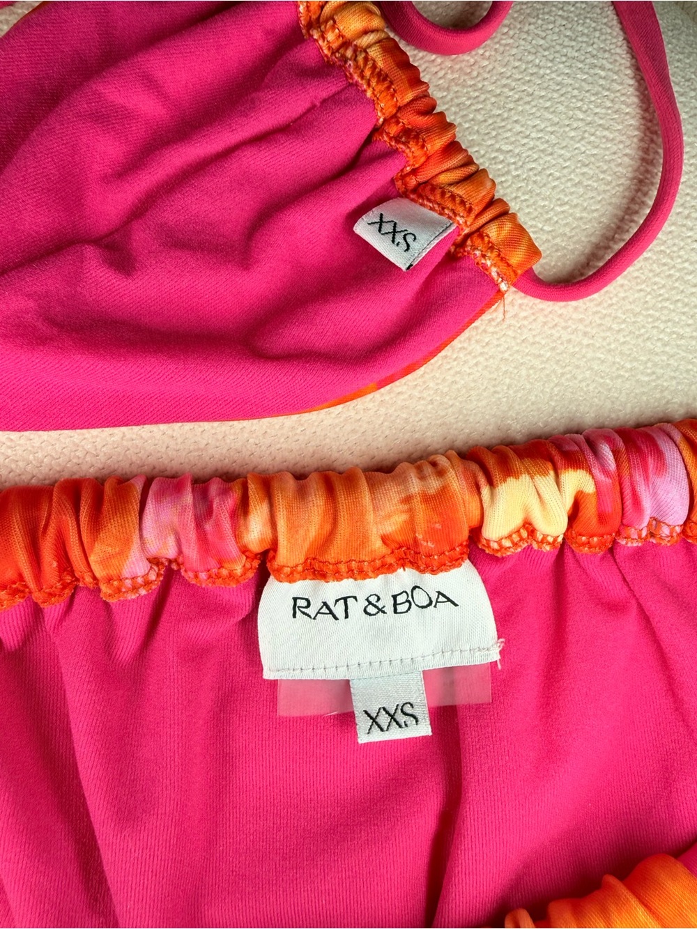Rat & Boa Bahia Bikini Top & Bottom Set Side Tie XXS - Picture 13 of 15